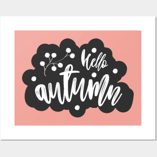 Autumn lettering Posters and Art